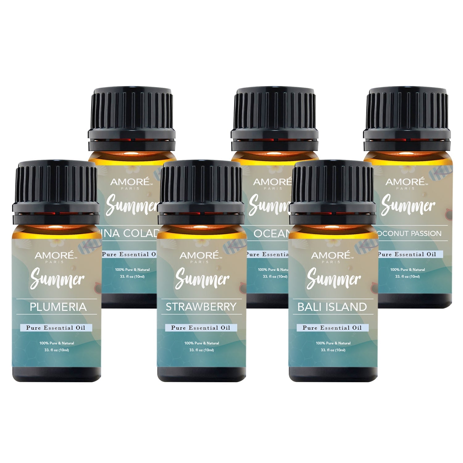 6-Pack: Summer Vibe Fresh Scented Aromatherapy Essential Oil For Diffusers Humidifiers