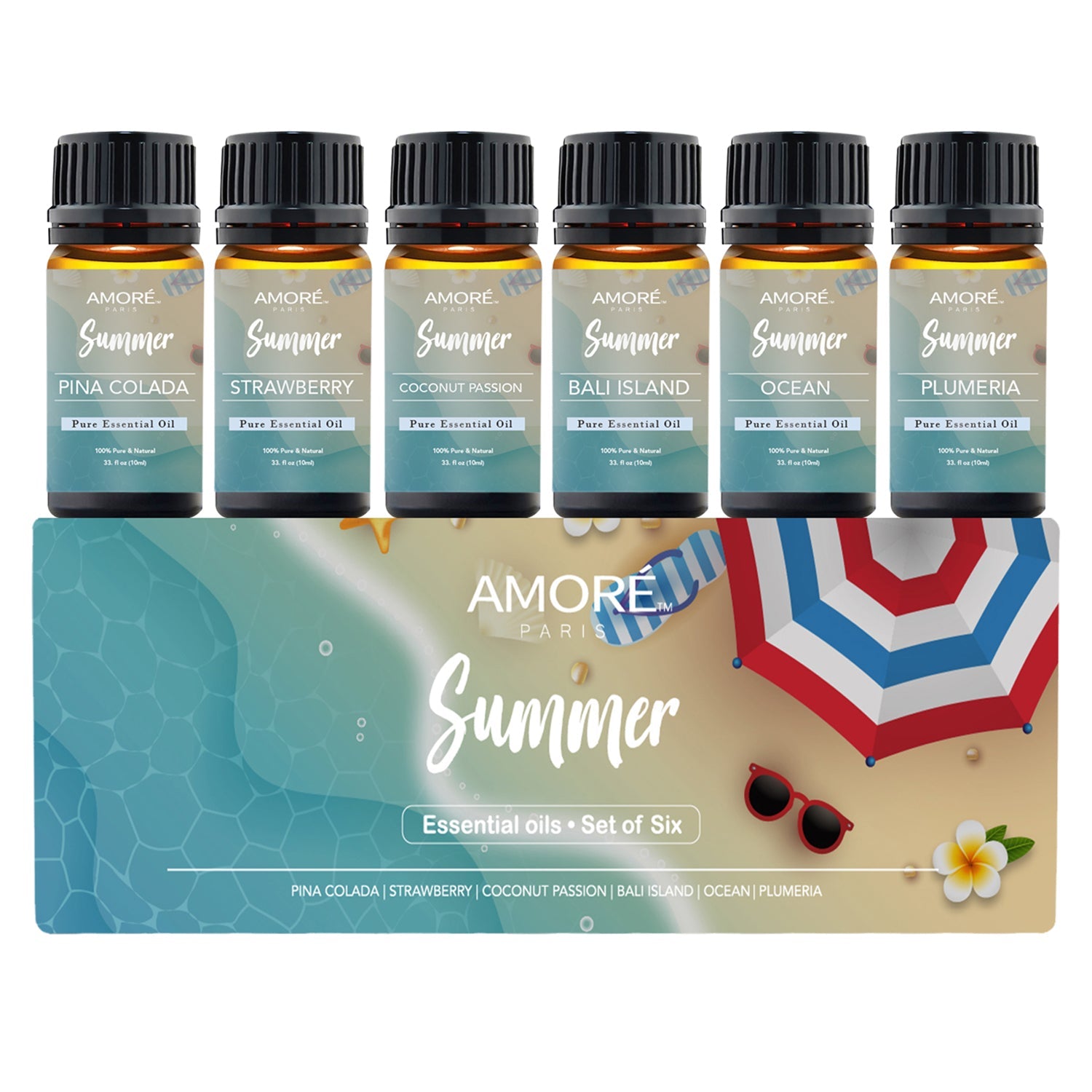 6-Pack: Summer Vibe Fresh Scented Aromatherapy Essential Oil For Diffusers Humidifiers