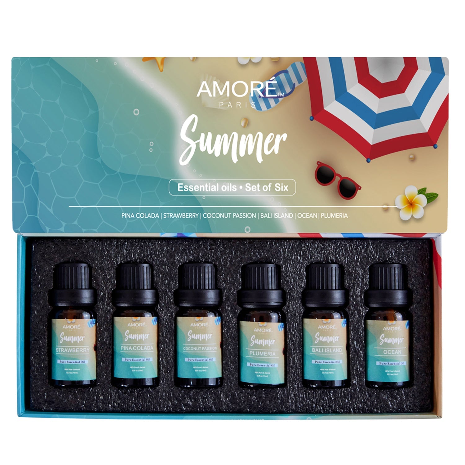 6-Pack: Summer Vibe Fresh Scented Aromatherapy Essential Oil For Diffusers Humidifiers