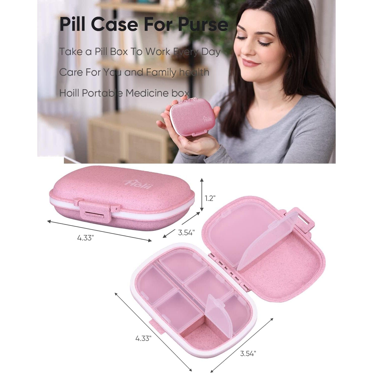 8 Compartments Travel Pill Organizer