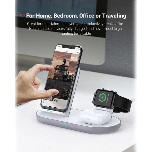 Aircore 3-in-1 Wireless Charging Station Stand
