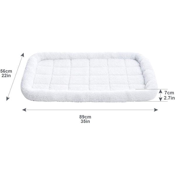 Amazon Basics Faux Sherpa Padded Bolster Pet Bed