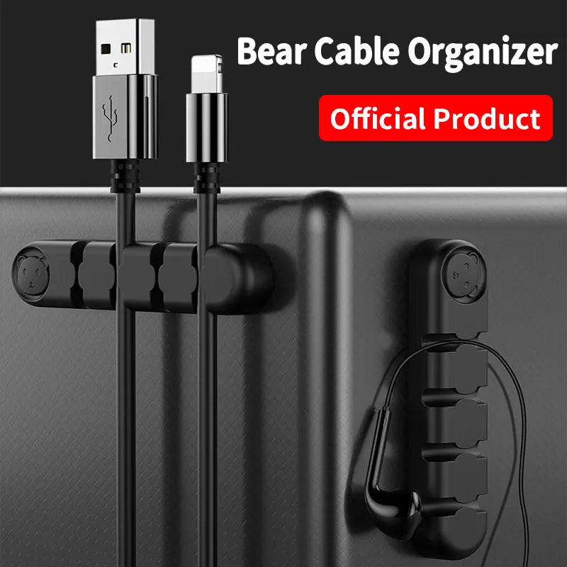 Bear Silicone Wire Organizer Storage