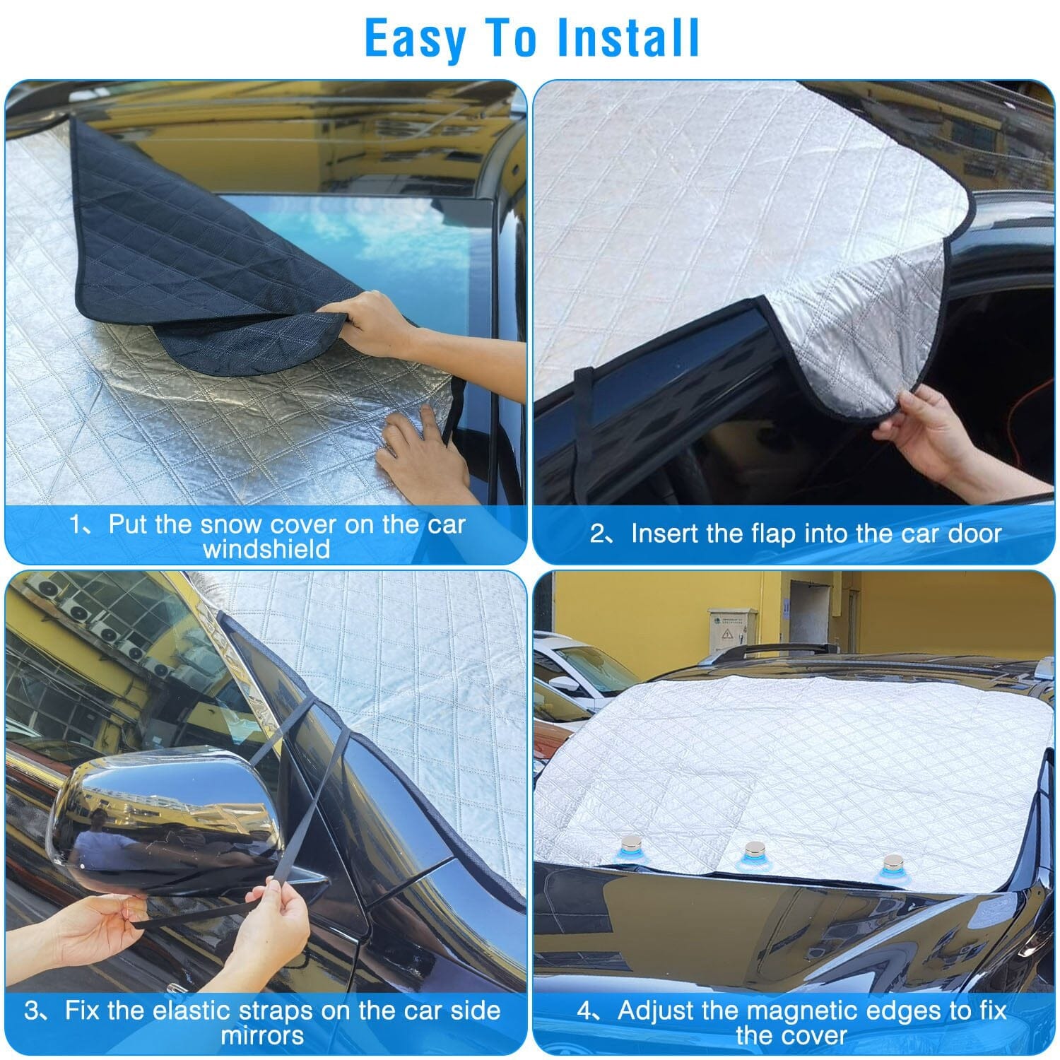 Car Windshield Snow Cover Wind-Proof Magnetic