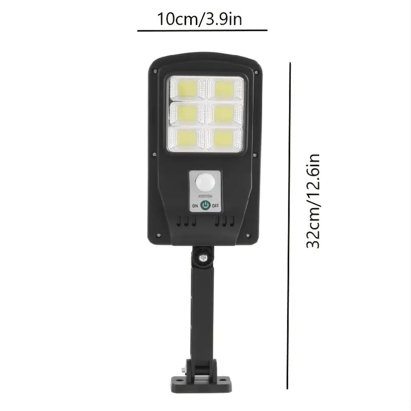 COB Solar Street Lights Remote Control Motion Sensor Security Wall Light with 3 Modes