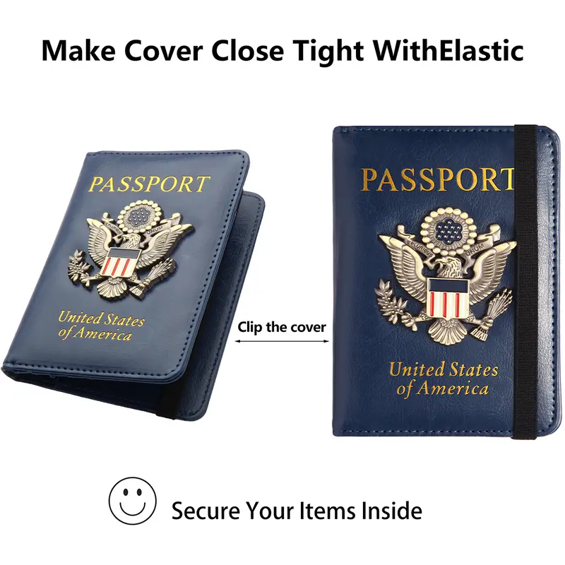 Creative Passport Holder Cover With 3D Metal Badge