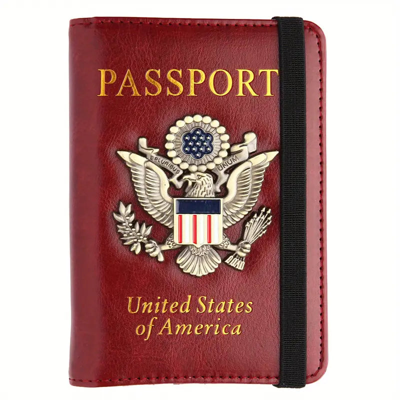 Creative Passport Holder Cover With 3D Metal Badge