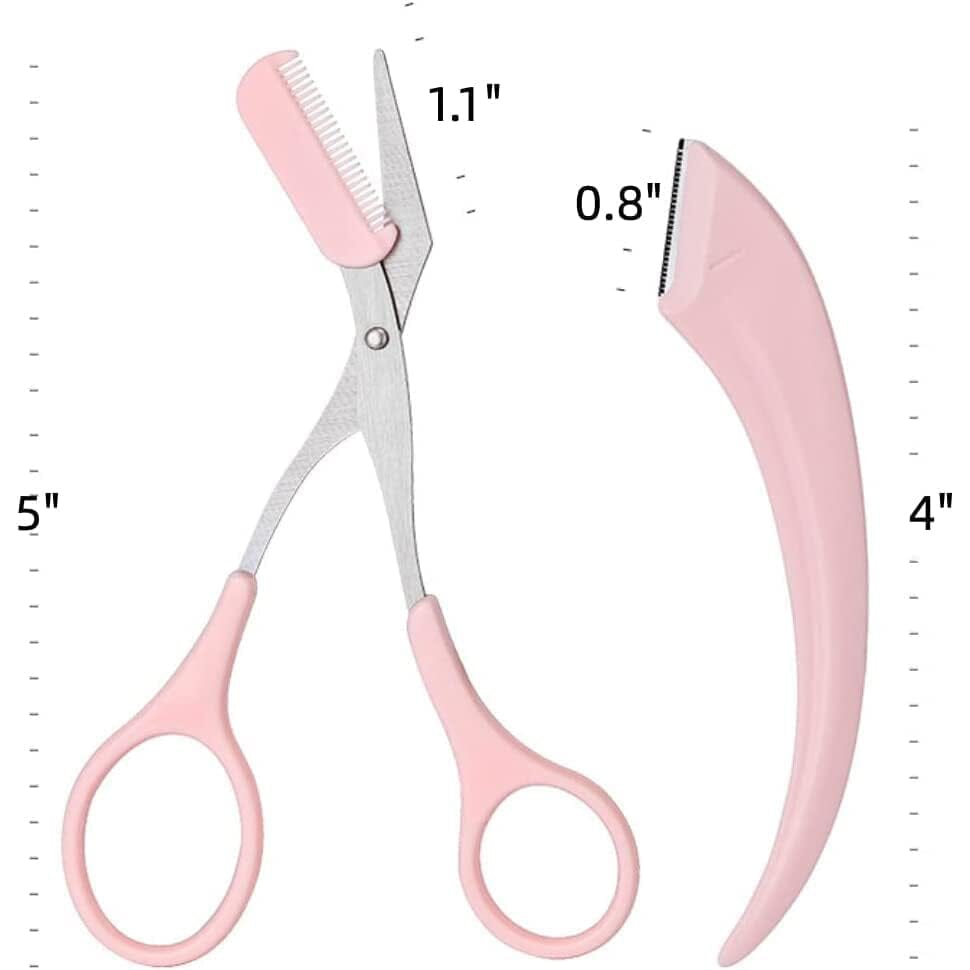 Eyebrow Trimmer Scissors with Comb