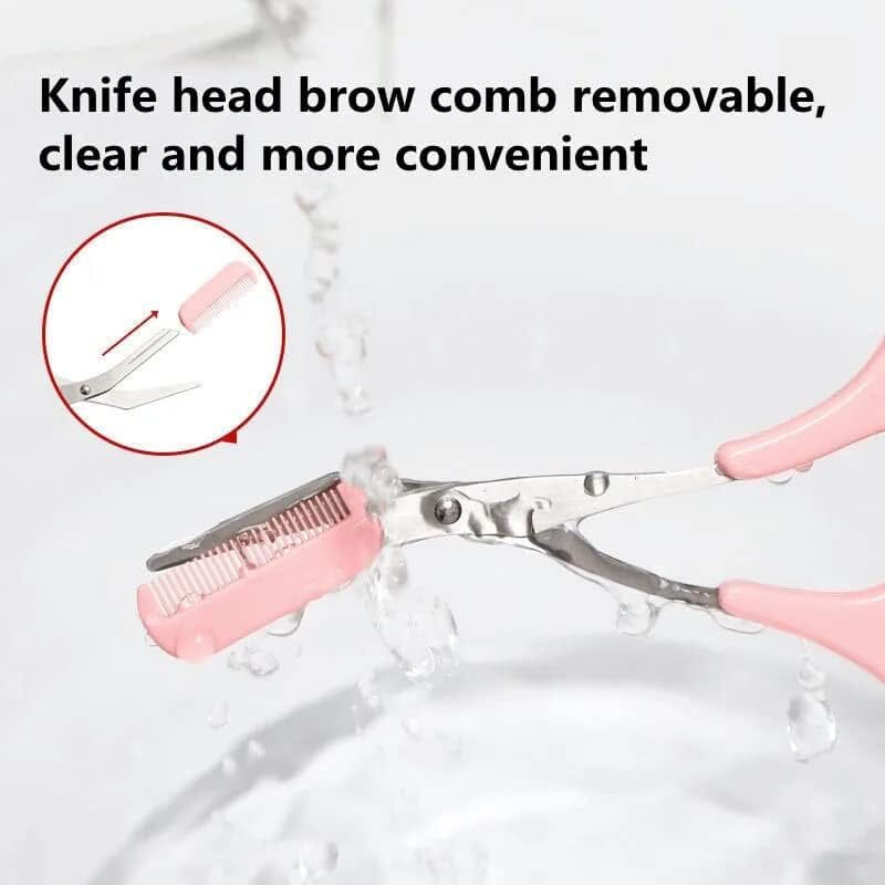 Eyebrow Trimmer Scissors with Comb