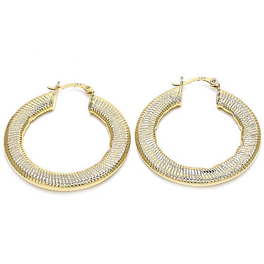 Gold Filled Flat Hoop Earrings