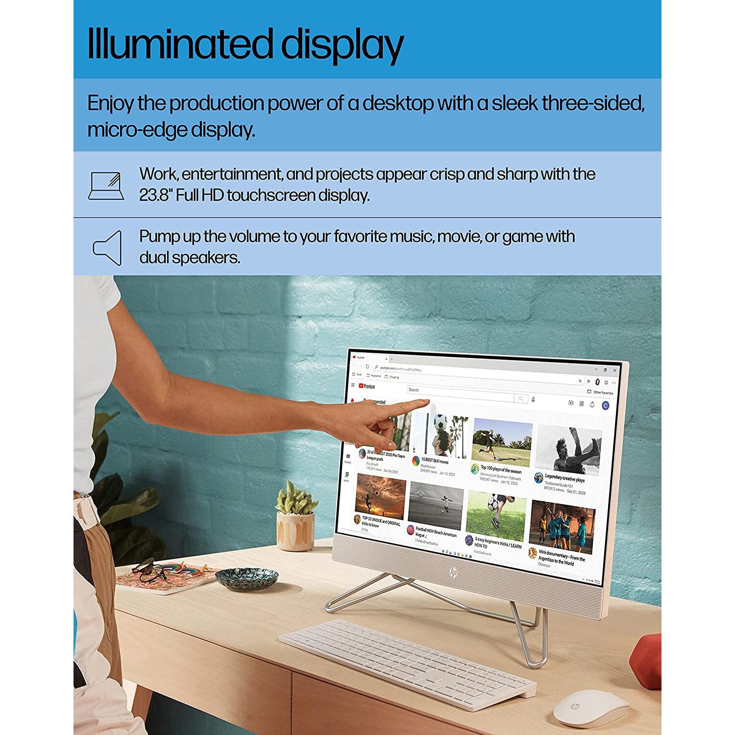 HP All-in-One Bundle PC, 23.8
