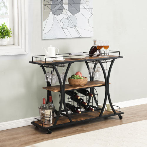 Industrial Bar Cart Kitchen Bar Service Cart