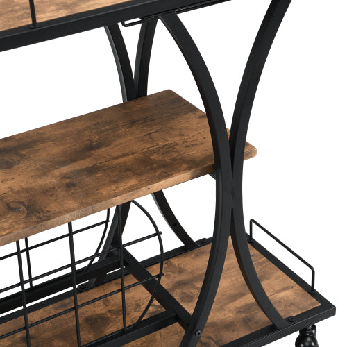 Industrial Bar Cart Kitchen Bar Service Cart