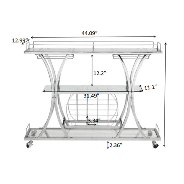 Industrial Bar Cart Kitchen Bar Service Cart