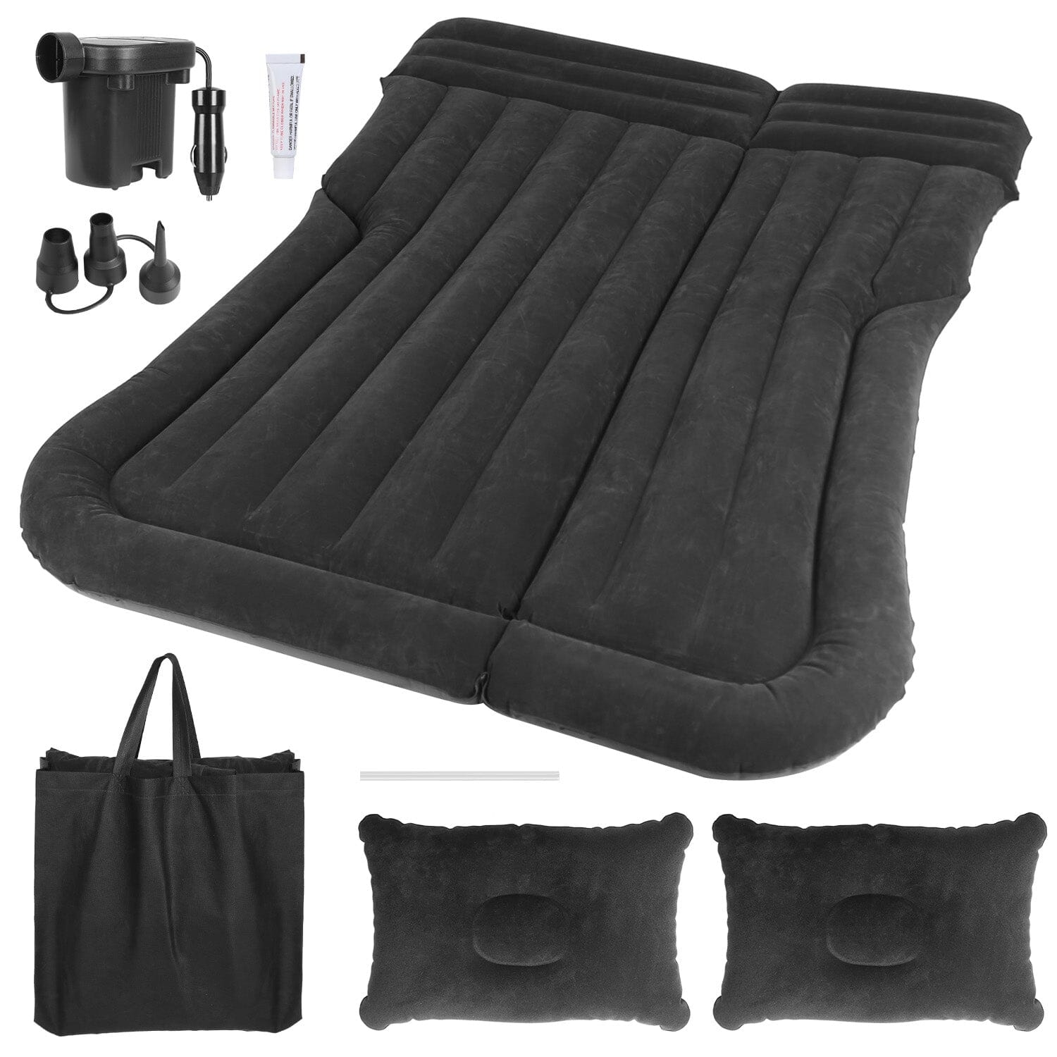 Inflatable SUV Air Mattress Thickened Camping Bed Cushion with Pillow