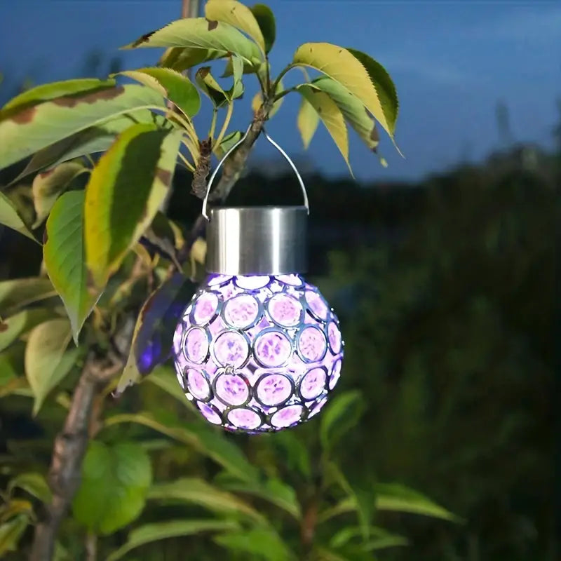 LED Outdoor Solar Lights Garden Light Chandelier Hanging Lamp