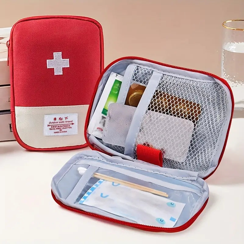 2-Pack: Portable Medicine Storage Bag Camping Emergency First Aid Kit Organizer