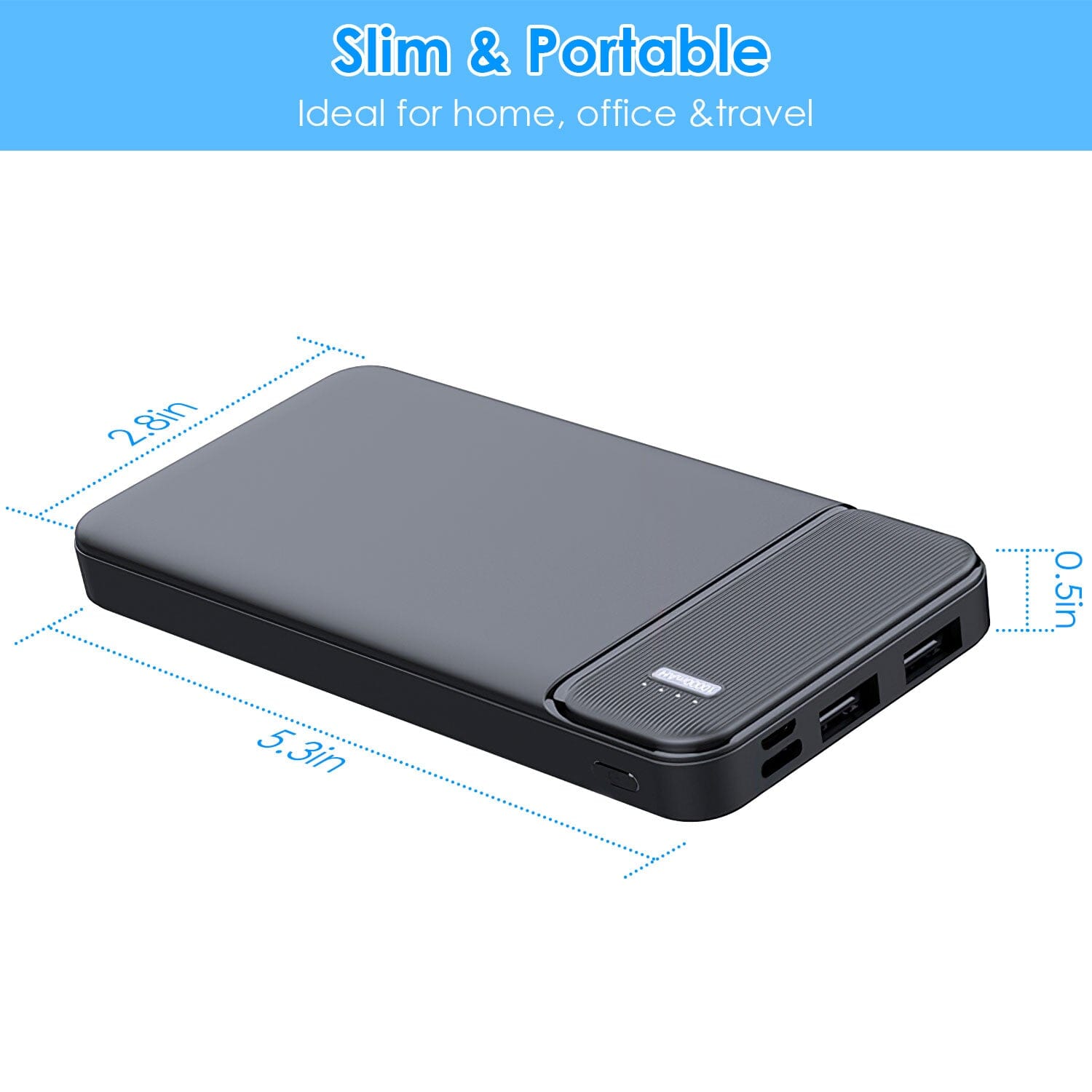 Portable Power Bank Phone Charger with 1 Micro USB Cable