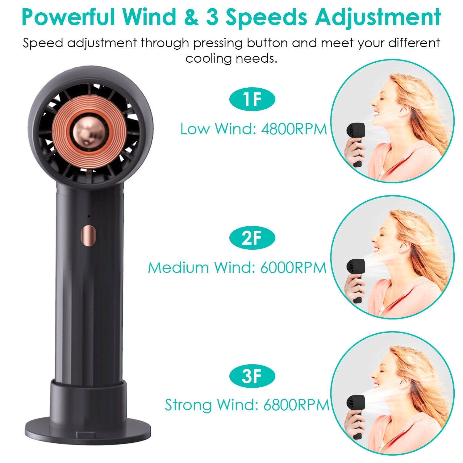 Portable Rechargeable Handheld Fan