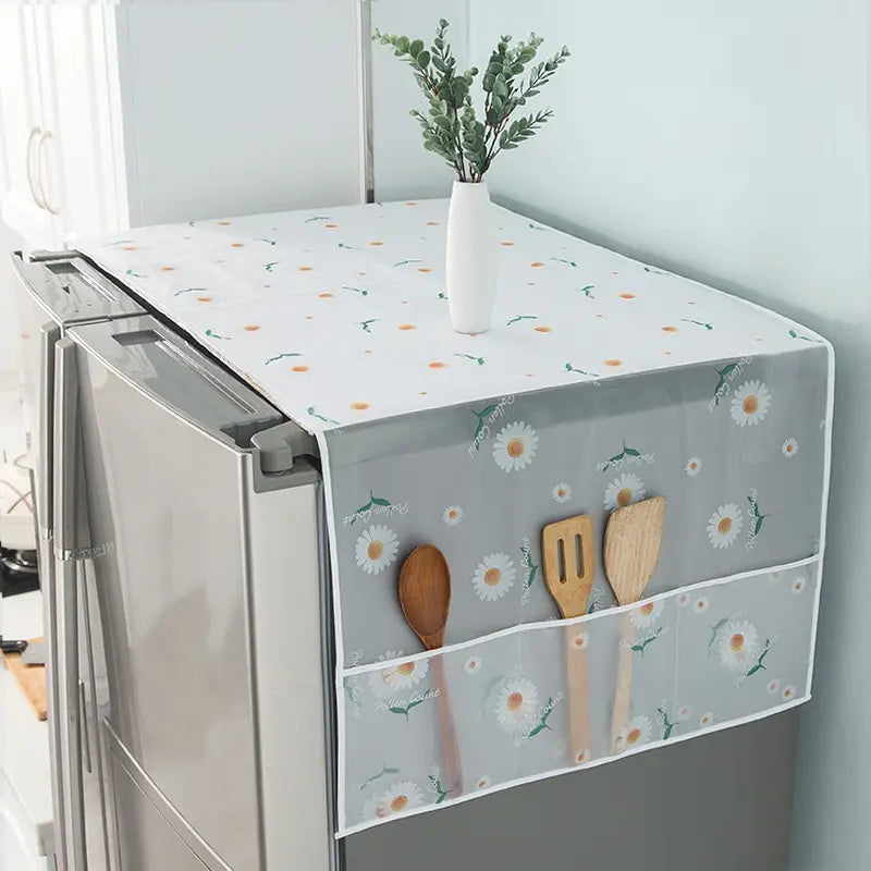 Refrigerator and Washing Machine Dust Covers with Pockets