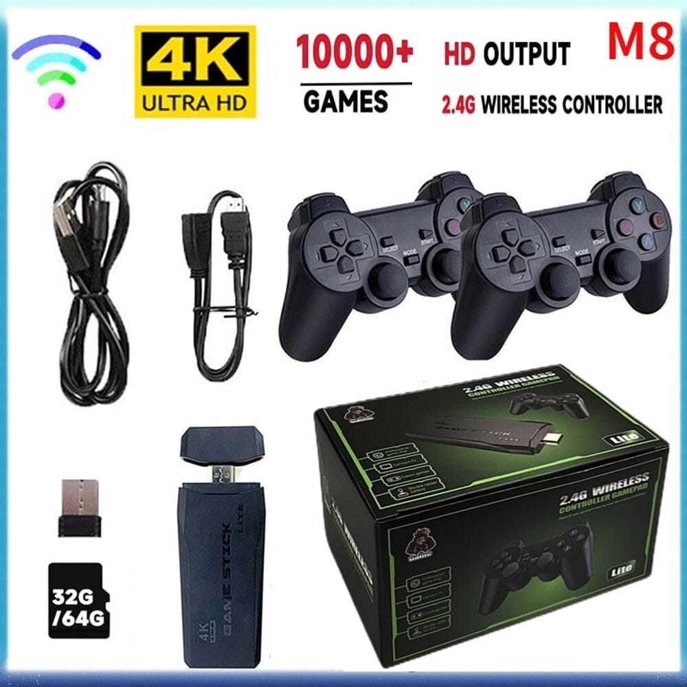 Retro Video Game Console with 10888 Games Wireless 4K 32GB Joystick Controllers