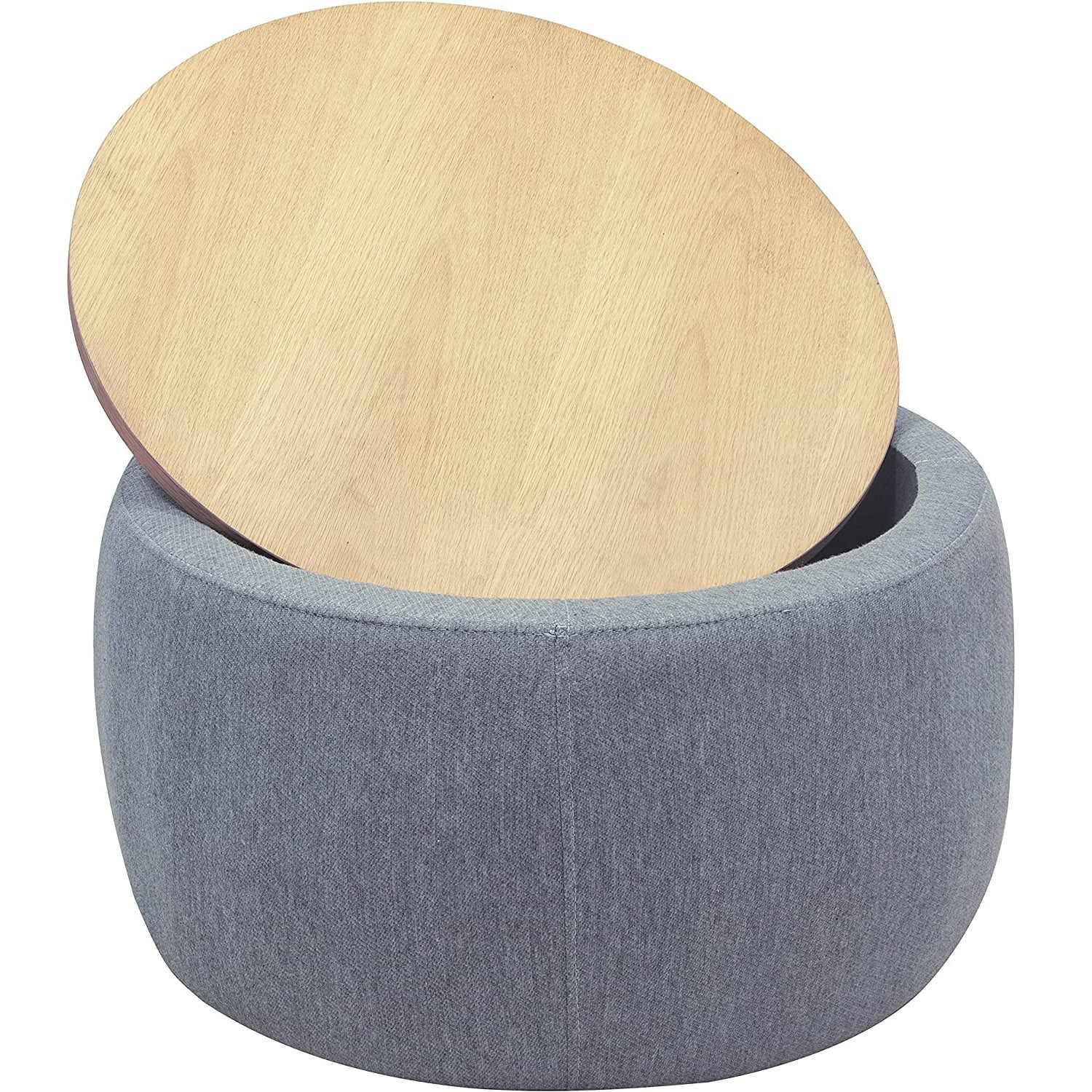 Round Storage Ottoman Coffee Table