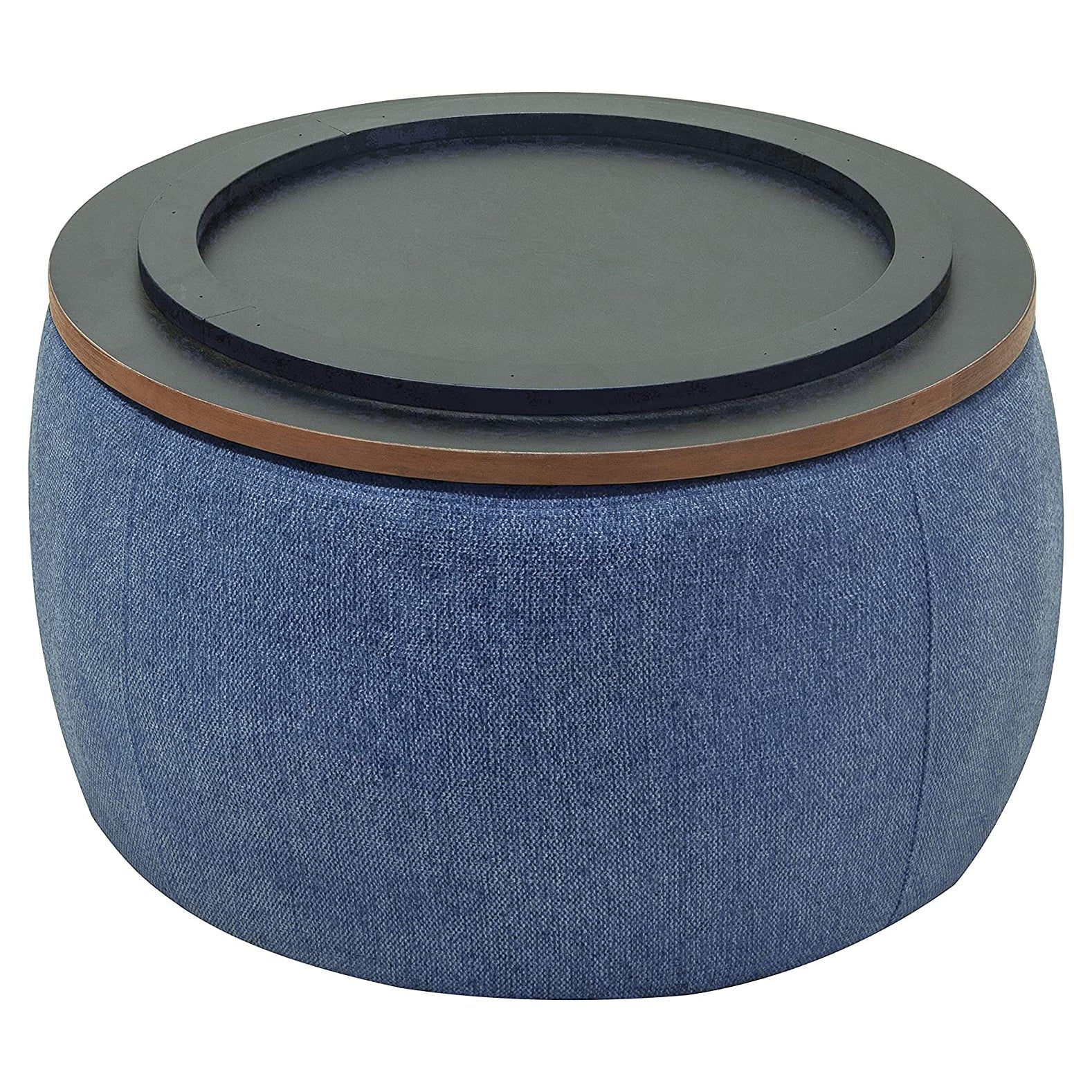 Round Storage Ottoman Coffee Table