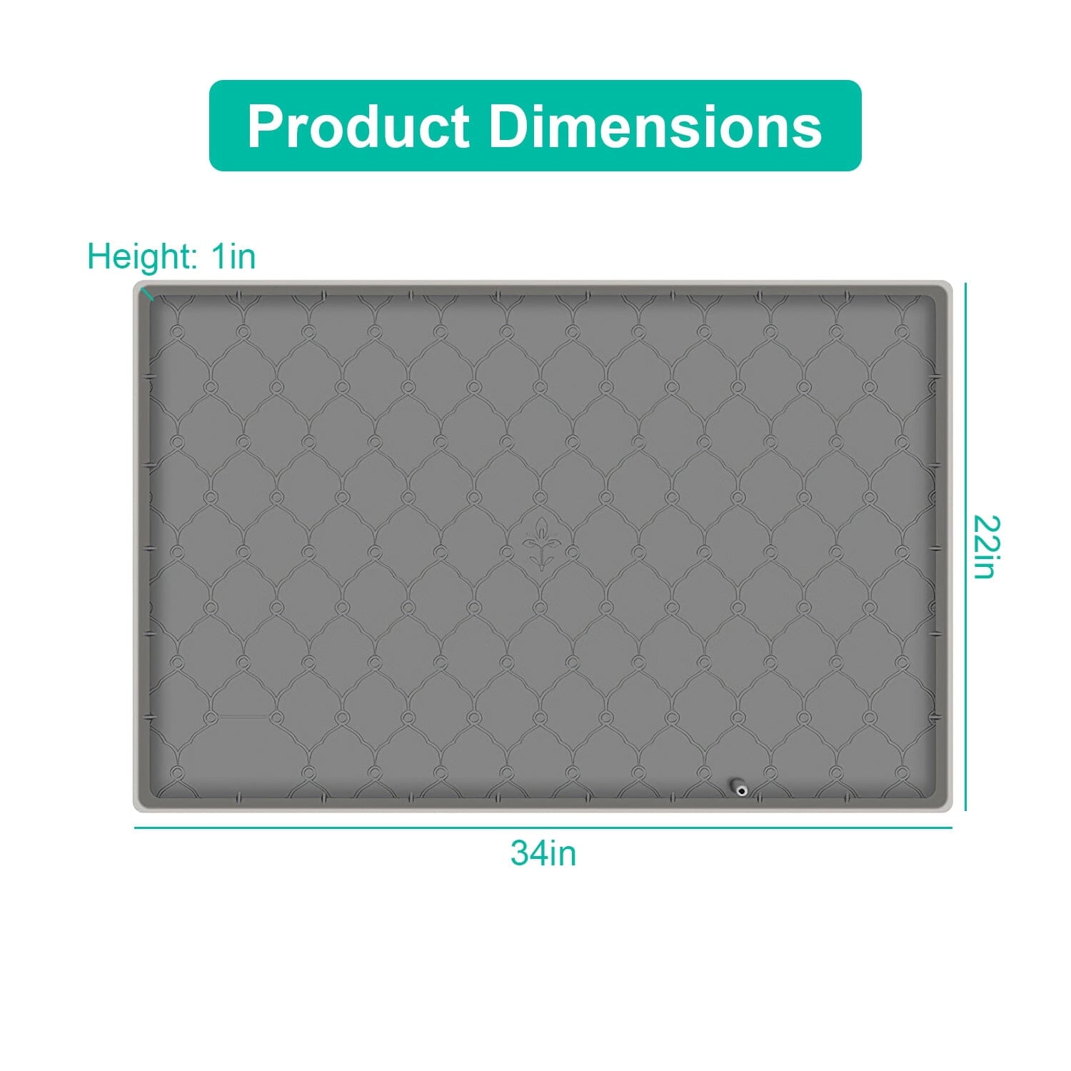 Silicone Under Sink Mat Liner with Drain Hole