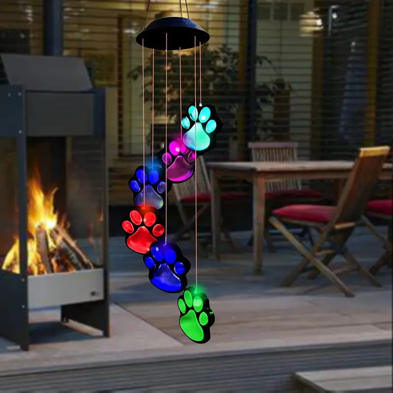 Solar Dog Claw Wind Chime Light