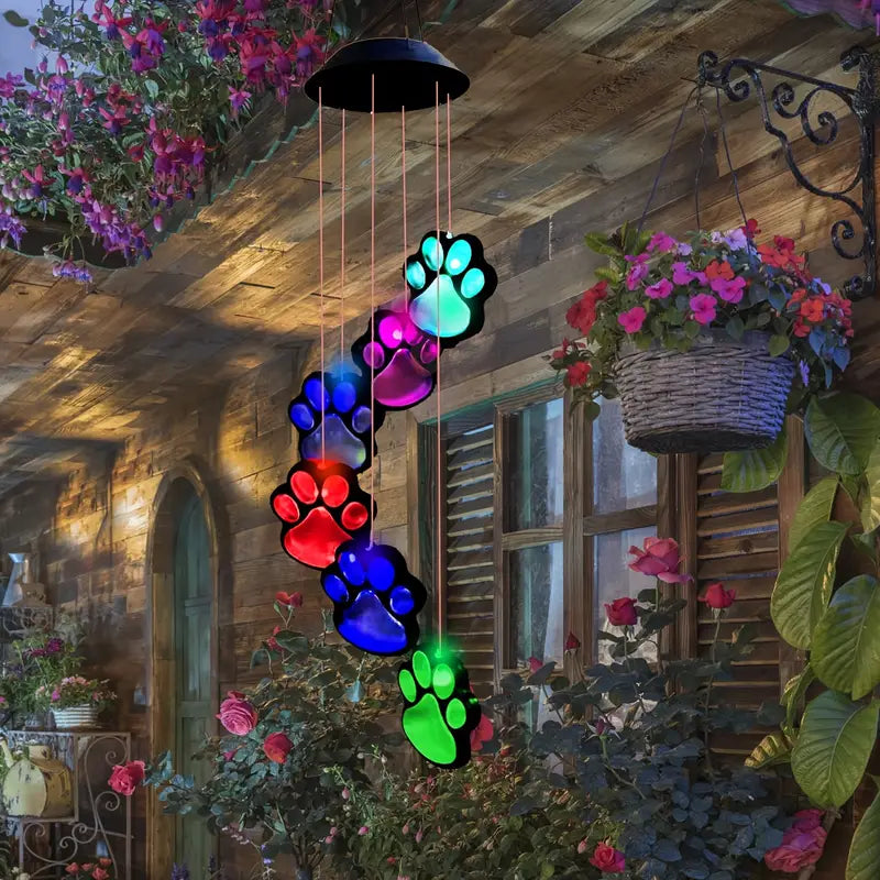 Solar Dog Claw Wind Chime Light