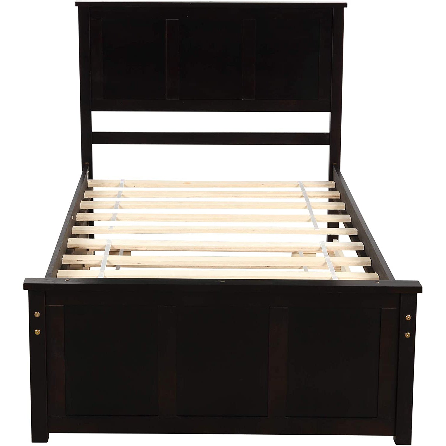 Twin Size Platform Bed with A Trundle