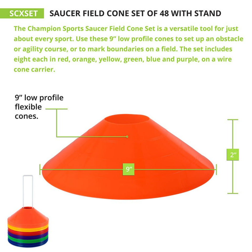 Saucer Field Cones, Set of 48