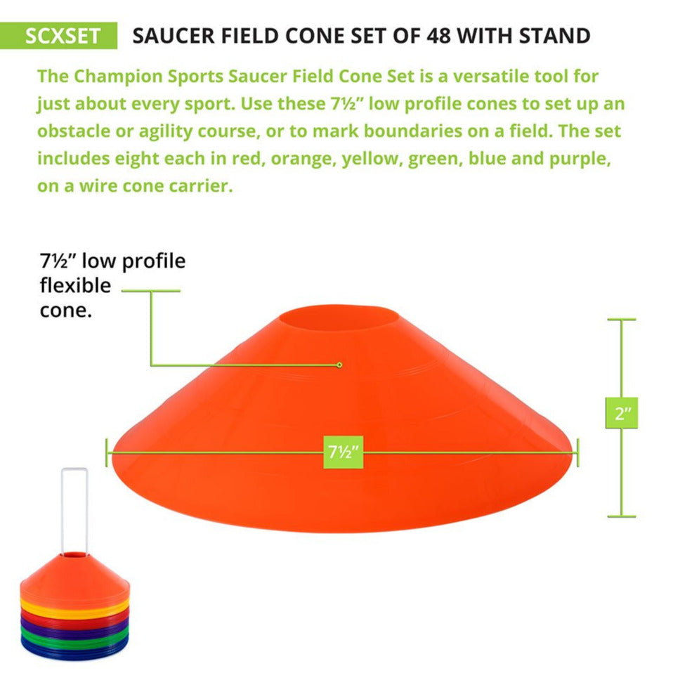 Saucer Field Cones, Set of 48