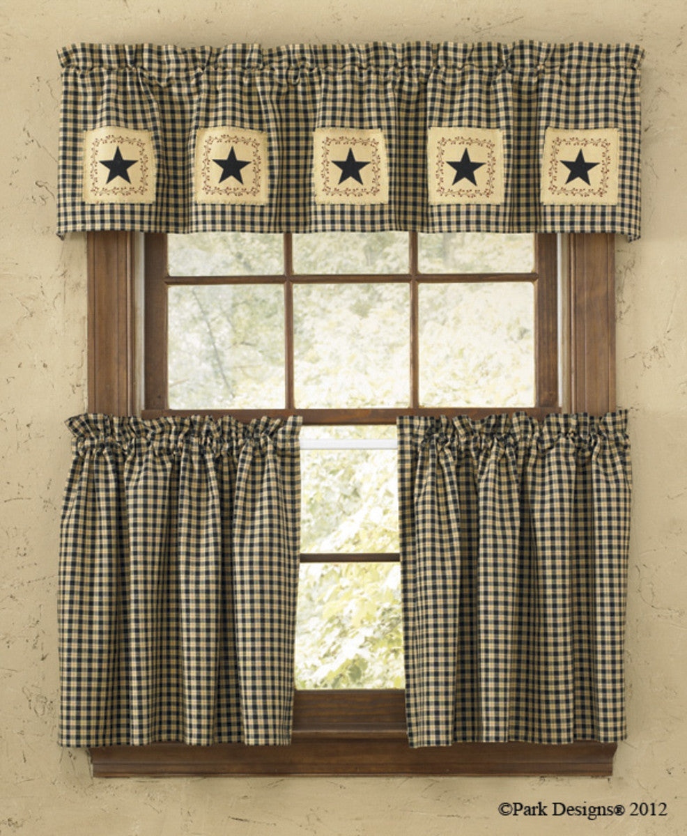 Farmhouse Star Patch Valance Park designs