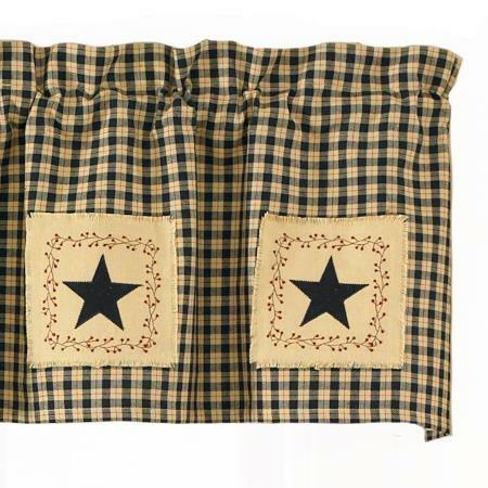 Farmhouse Star Patch Valance Park designs