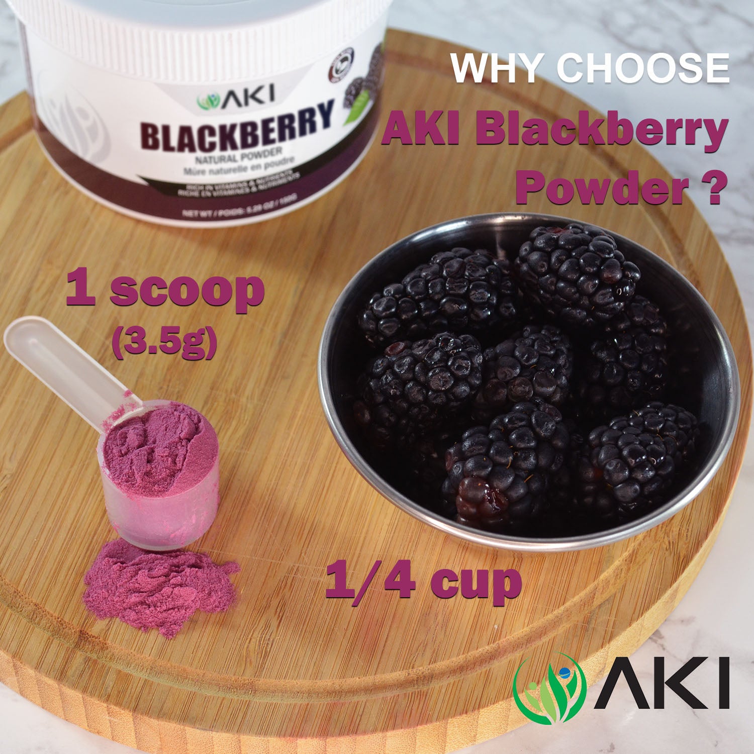 Blackberry Natural Powder (5.29Oz/150gr)