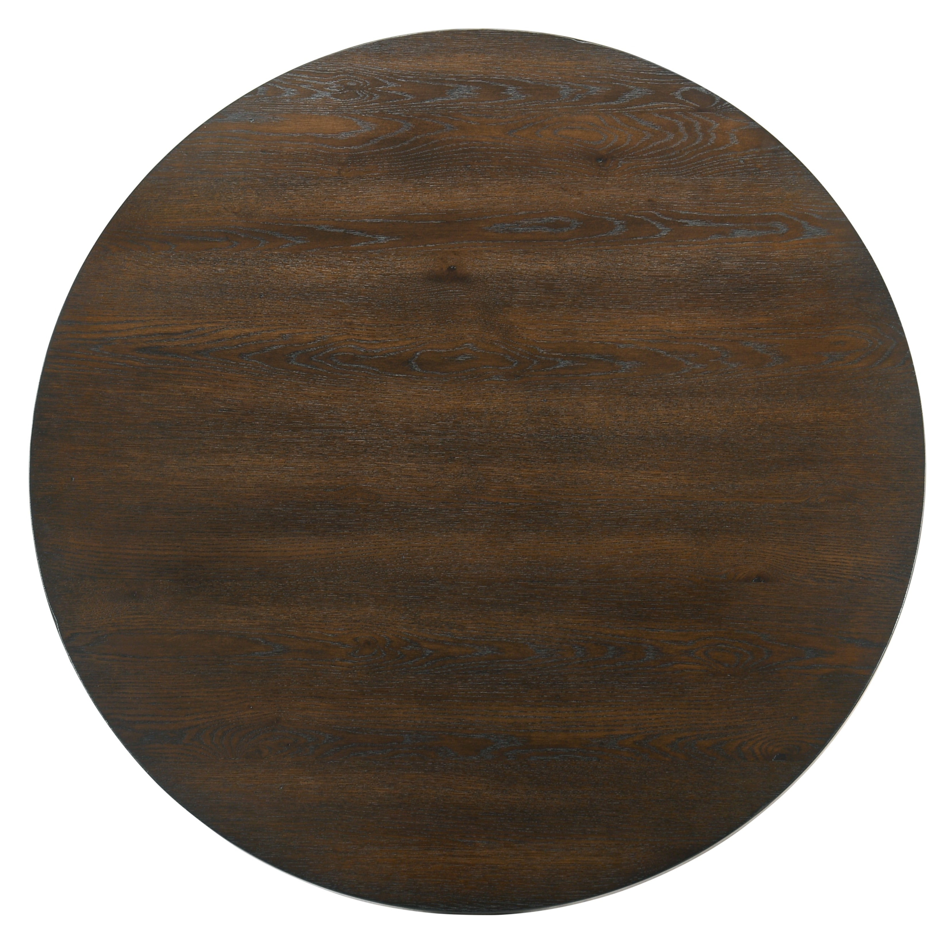 Garrison Dark Walnut & Antique White Farmhouse Round Dining Table