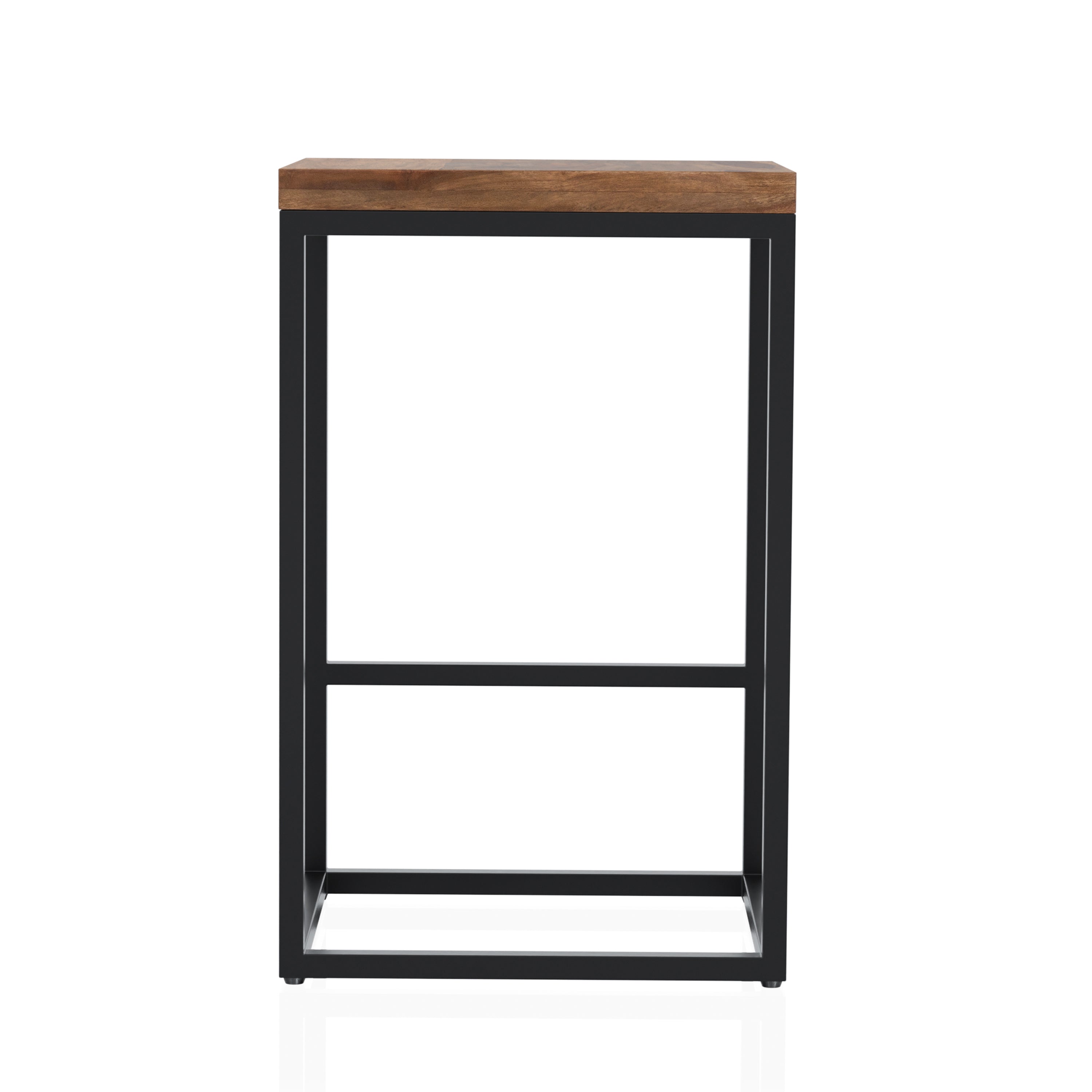 Mill Plain Modern Solid Wood and Metal Barstool