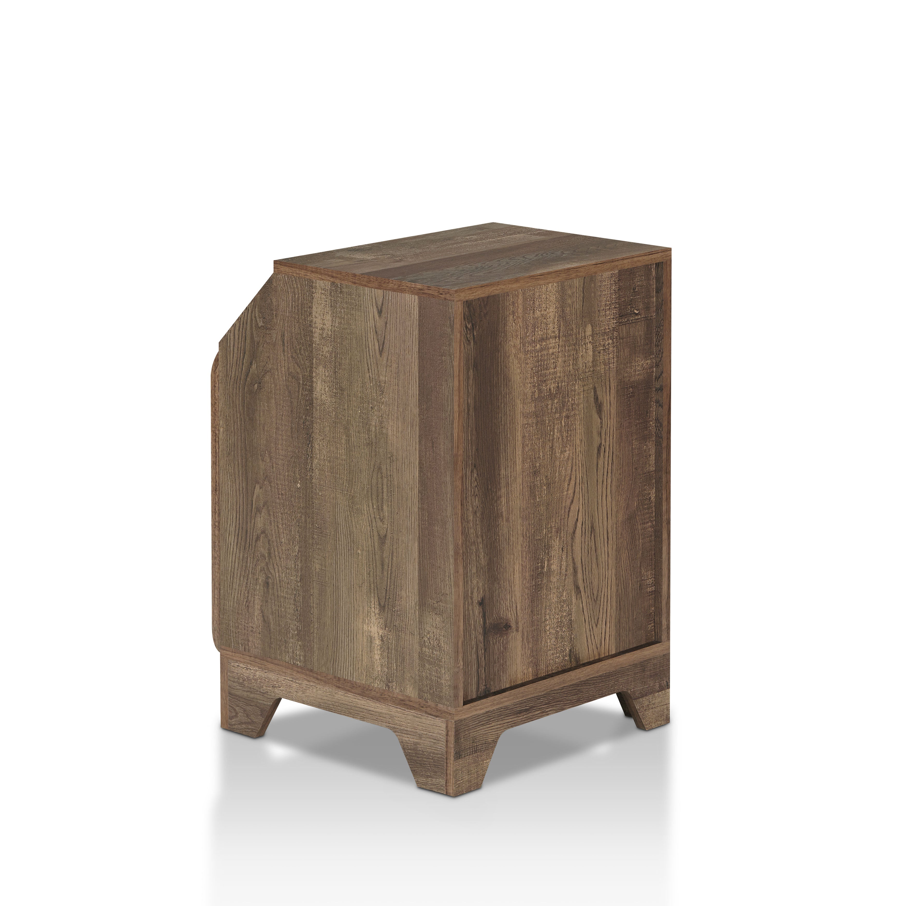 Maywood Park Rustic Reclaimed Oak 3-Shelf End Table