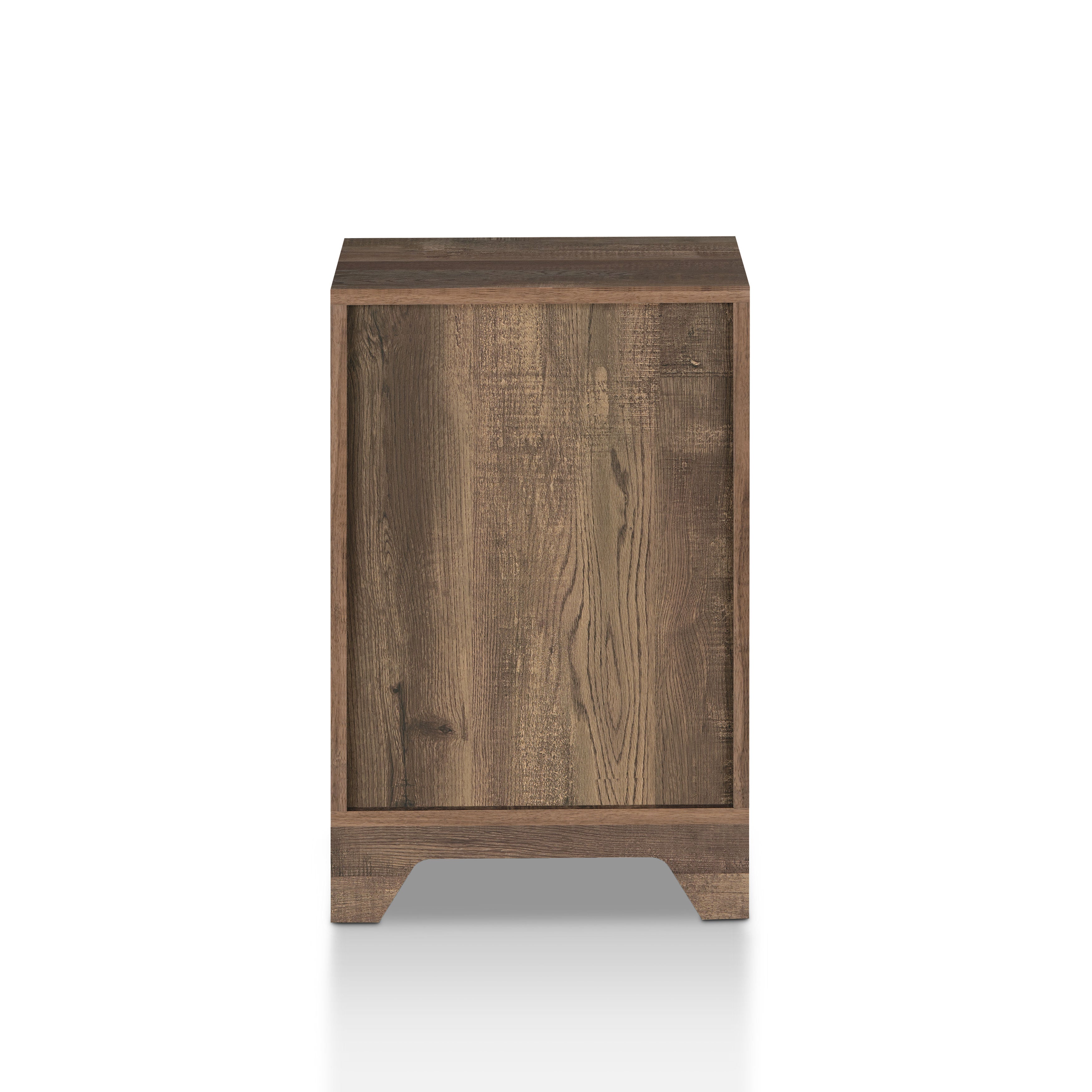 Maywood Park Rustic Reclaimed Oak 3-Shelf End Table