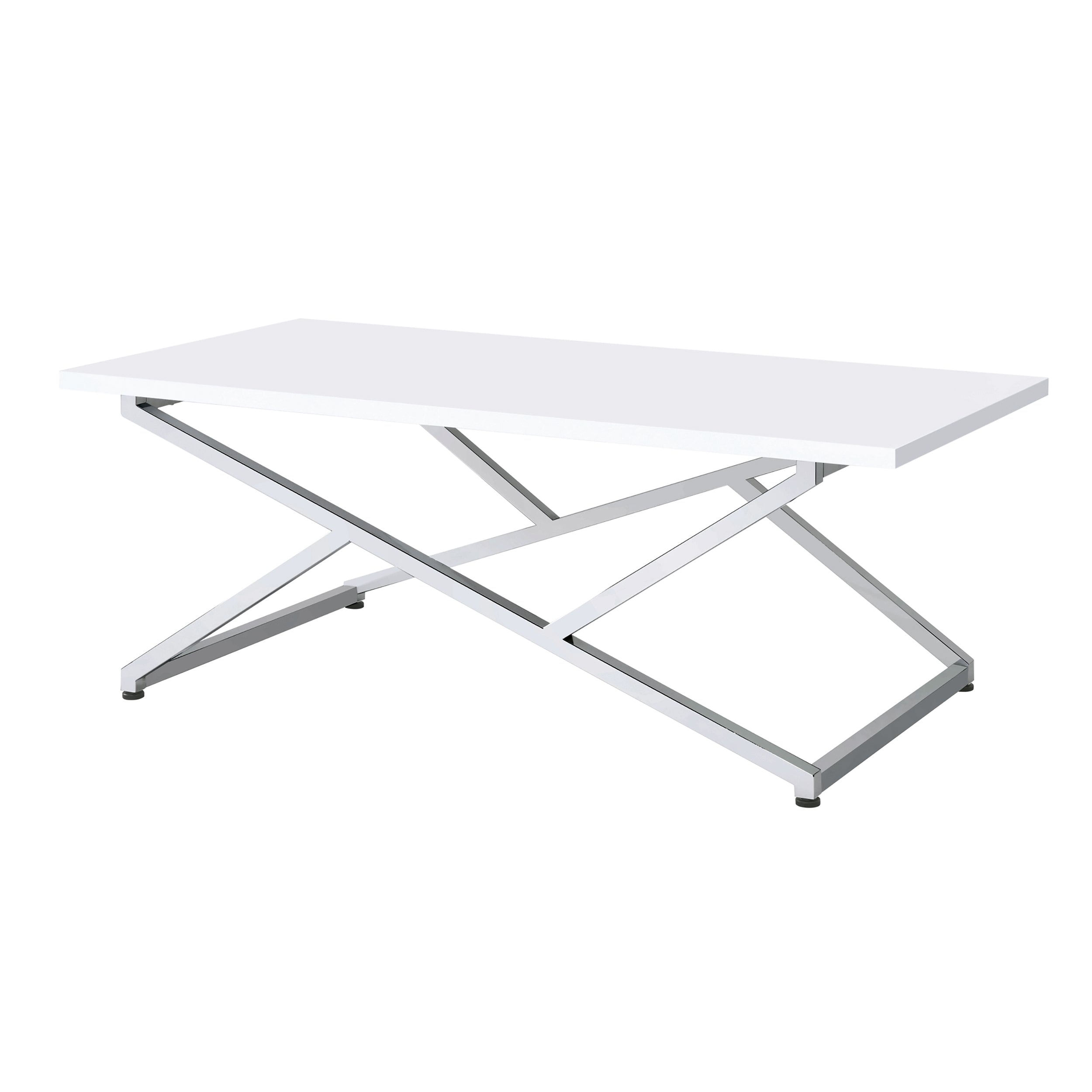 Lovelace Glam High Gloss White 2-Piece Coffee Table Set