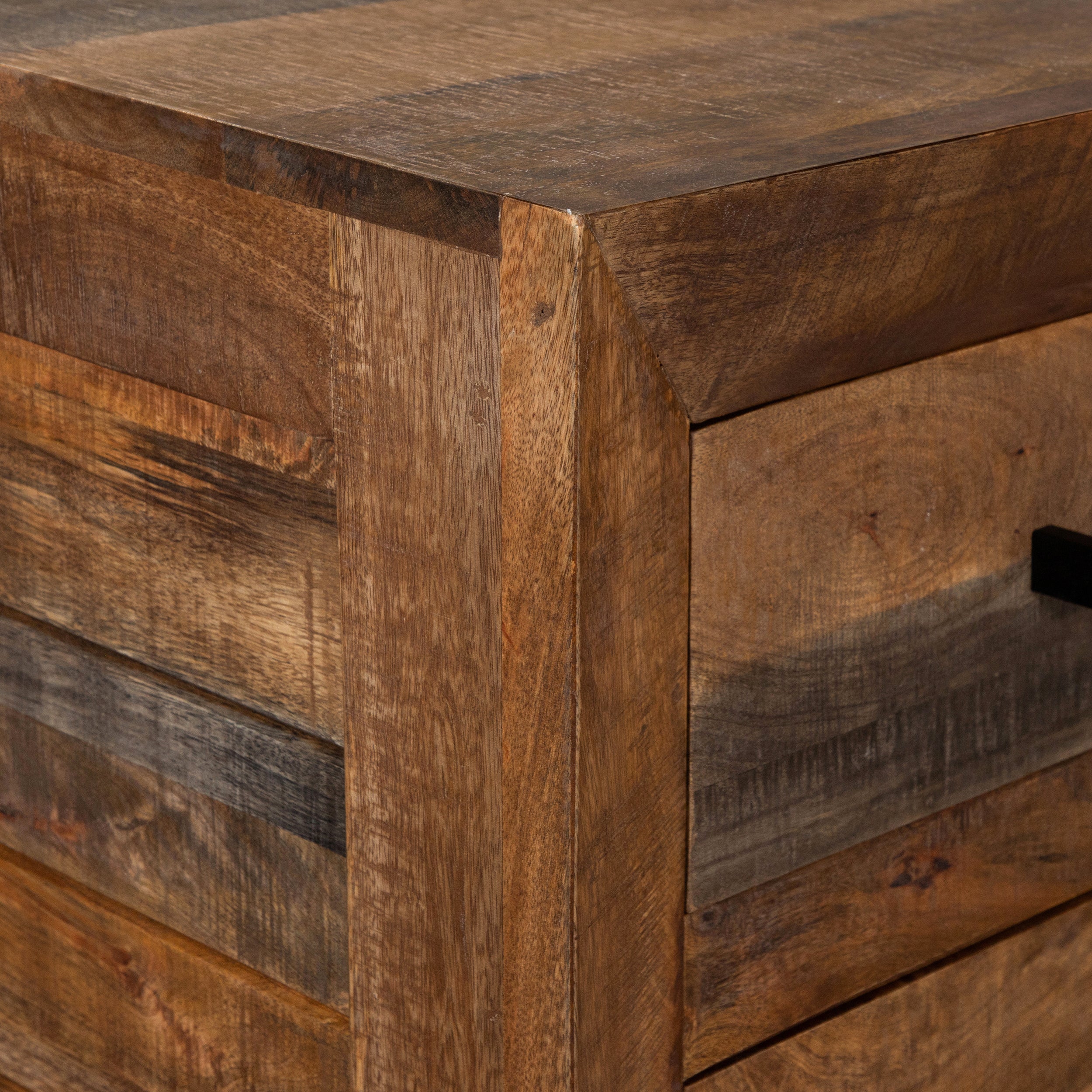 Nikita Rustic Unfinished Solid Mango Wood 5-Drawer Tall Dresser