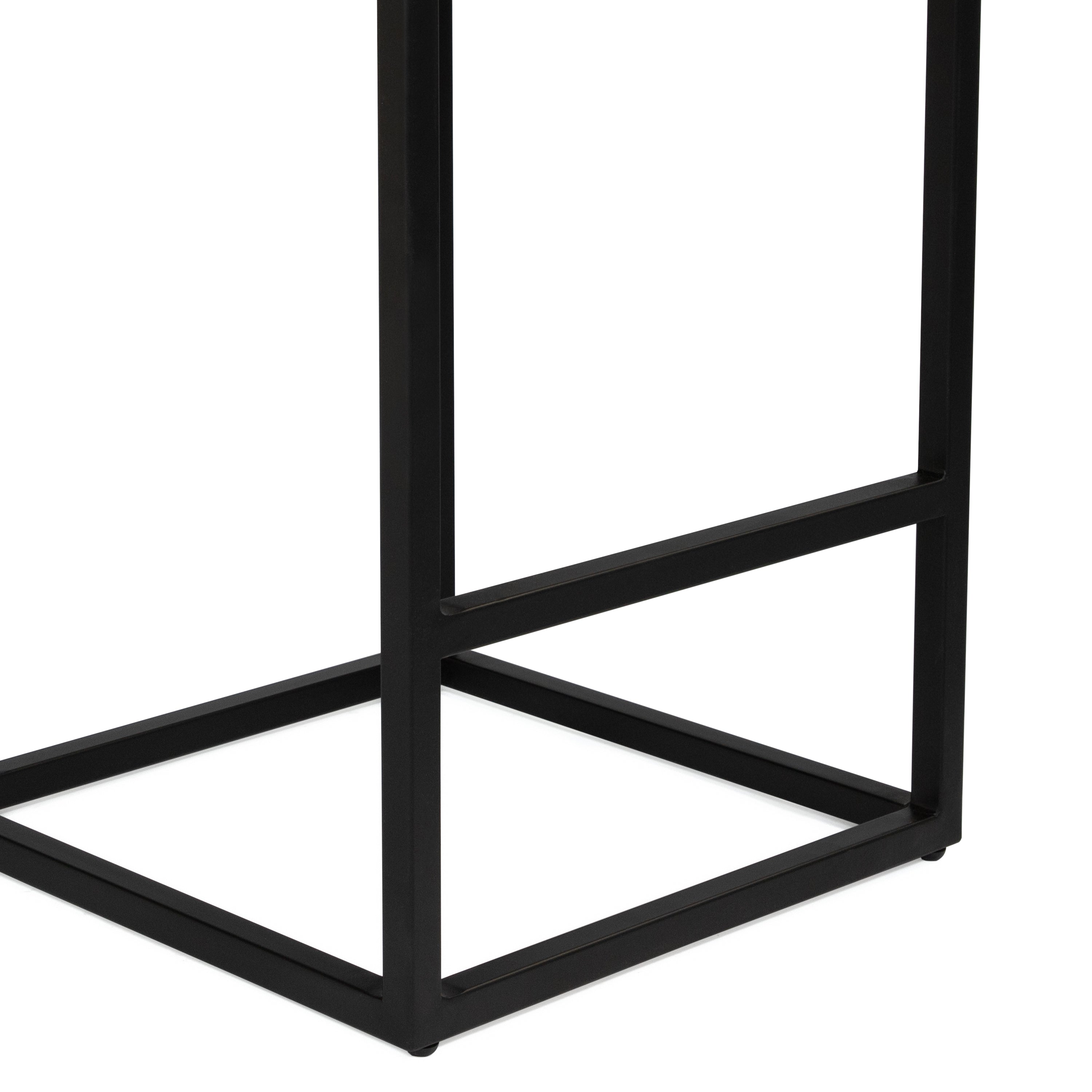 Mill Plain Modern Solid Wood and Metal Barstool