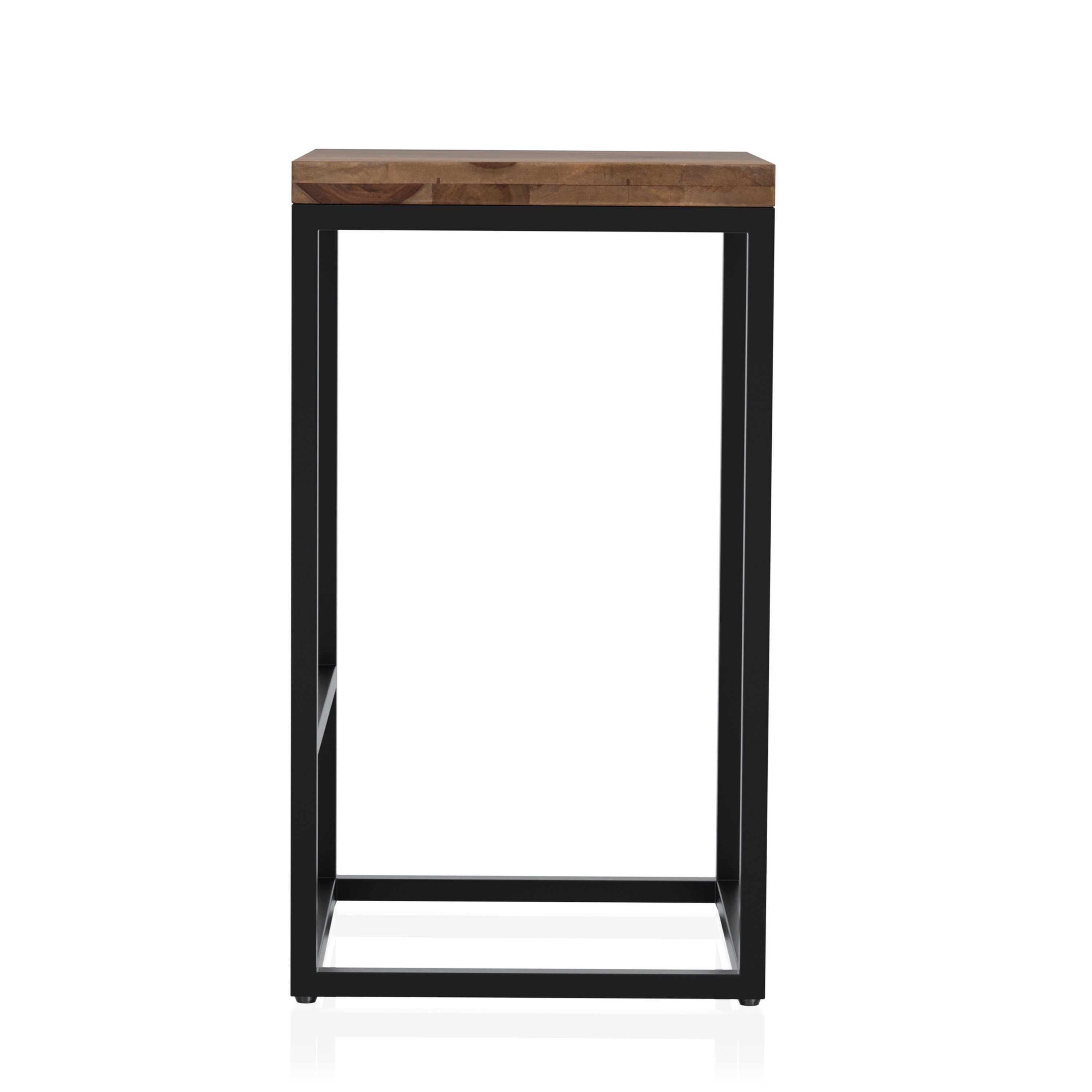 Mill Plain Modern Solid Wood and Metal Barstool