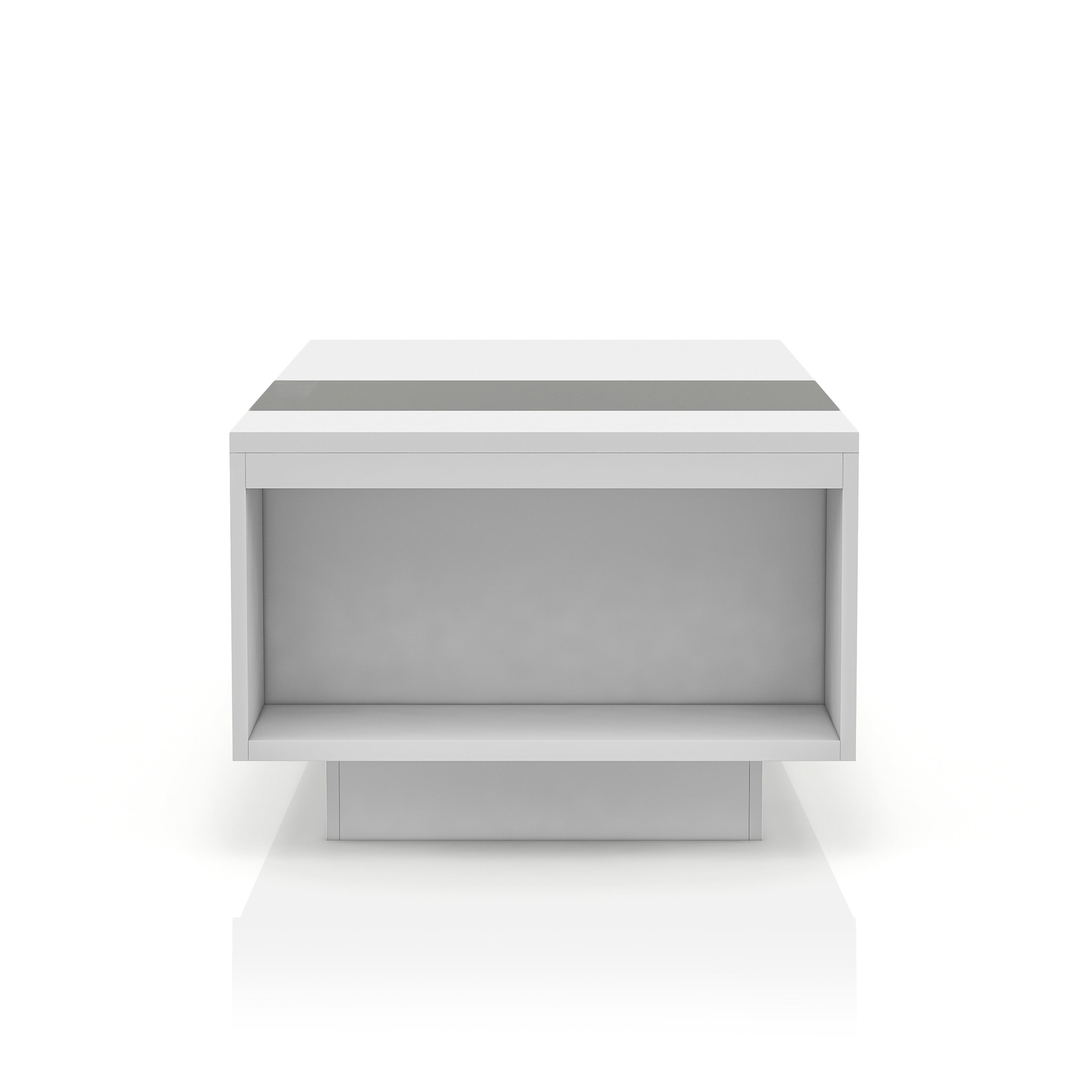 Kalista Boxed Window Shelf Black White Coffee Table