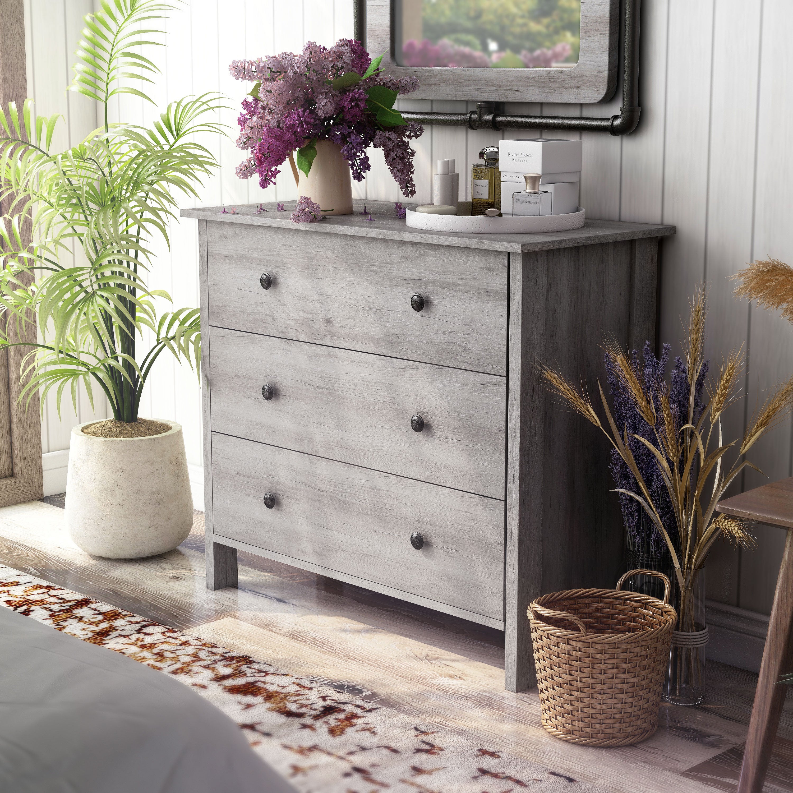 Mahoney Transitional 3-drawer Dresser