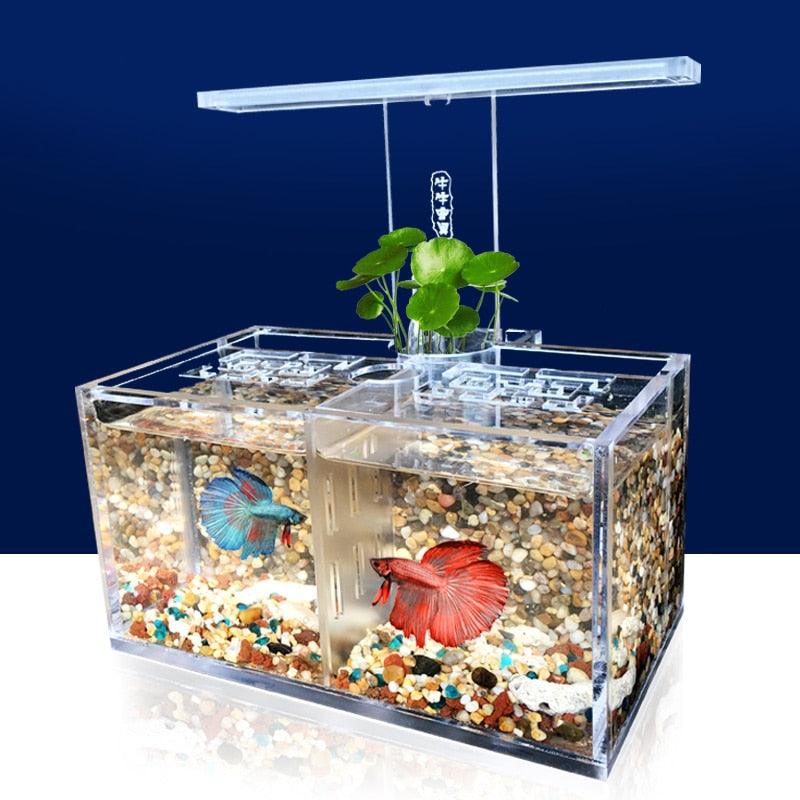 Acrylic Fish Tank Aquarium Office Desktop Decoration