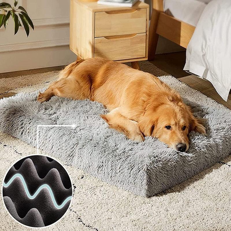 Large Size Dog Bed Fluffy Cushion Anti-Slip Washable Mattress