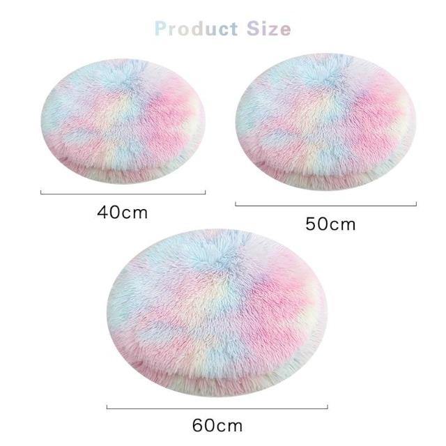 Round Pet Bed Sweet Colors Flat Cushion Mat