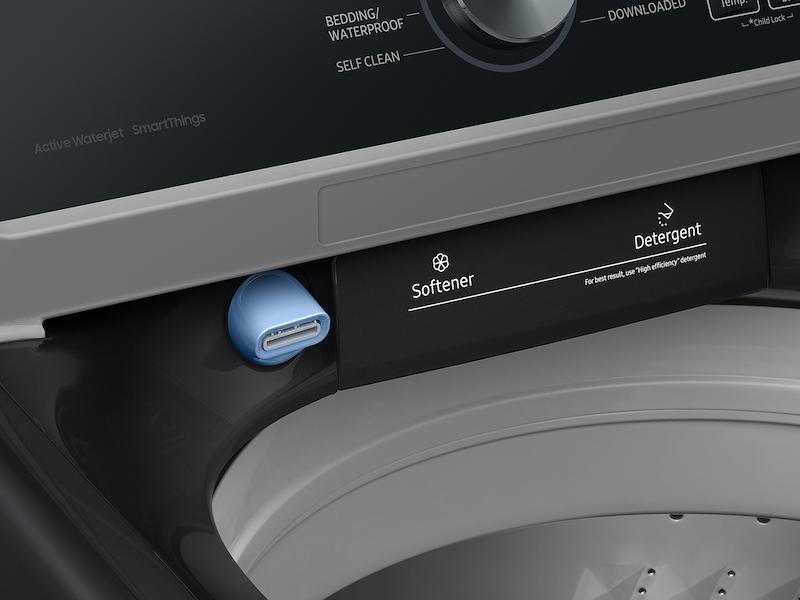 Samsung WA47CG3500AV 4.7 Cu. Ft. Large Capacity Smart Top Load Washer With Active Waterjet In Brushed Black